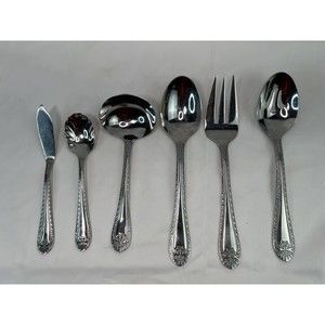 6 Reed&Barton ROYAL BRITANNIA Stainless Select‎ Hostess serving Set Vtg Flatware